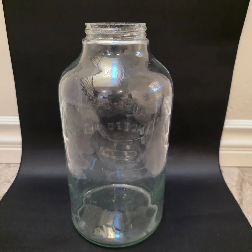 Vintage Horlick's Malted Milk, Racine USA Glass Jar 12in high with lid